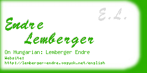 endre lemberger business card